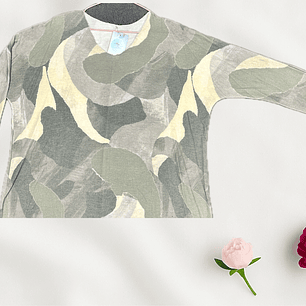 Suéter Estilo Abstracto Verde