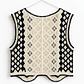Chaleco Tejido Artesanal Blanco & Negro - Miniatura 2