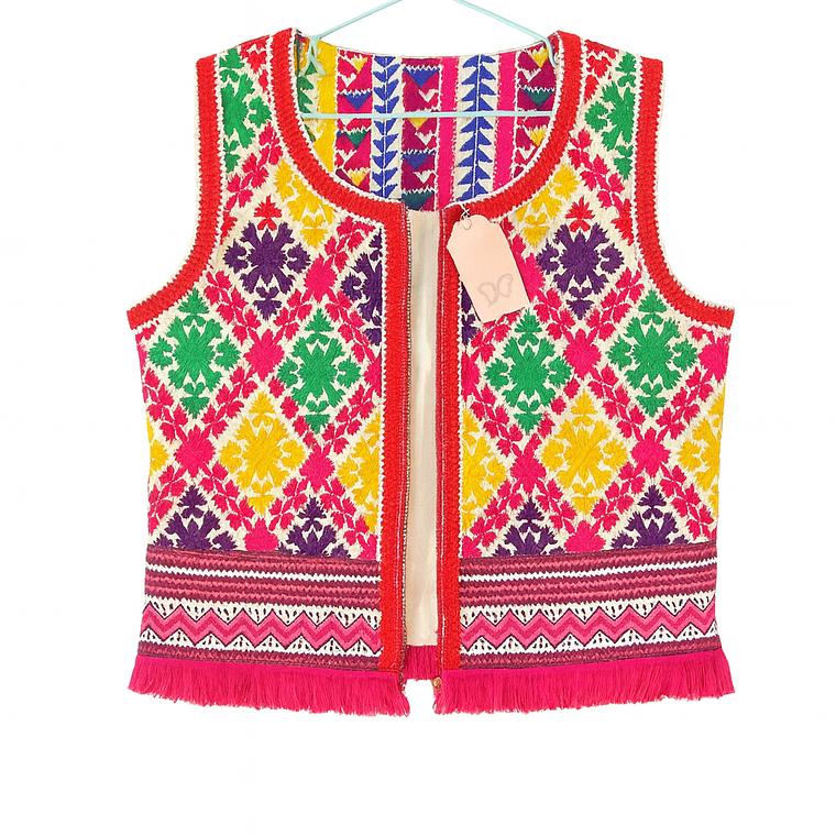 Chaleco Artesanal Étnico Multicolor  1