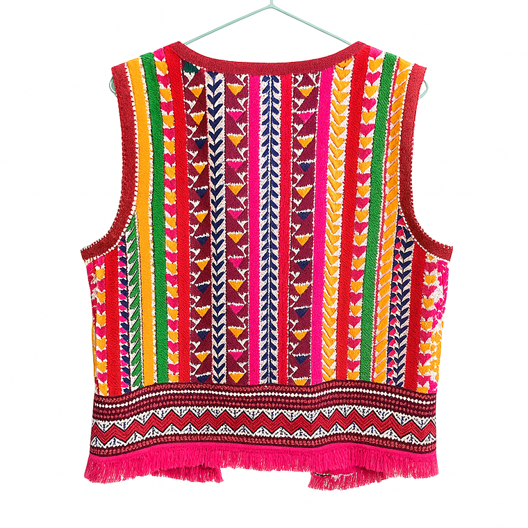 Chaleco Artesanal Étnico Multicolor  2