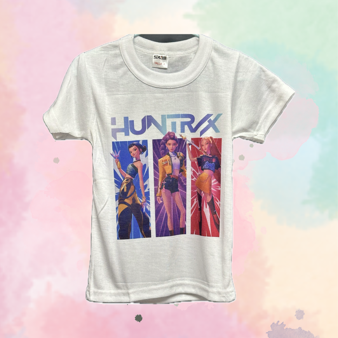 Polera Blanca Huntrix (Diseño 3 Personajes) 1