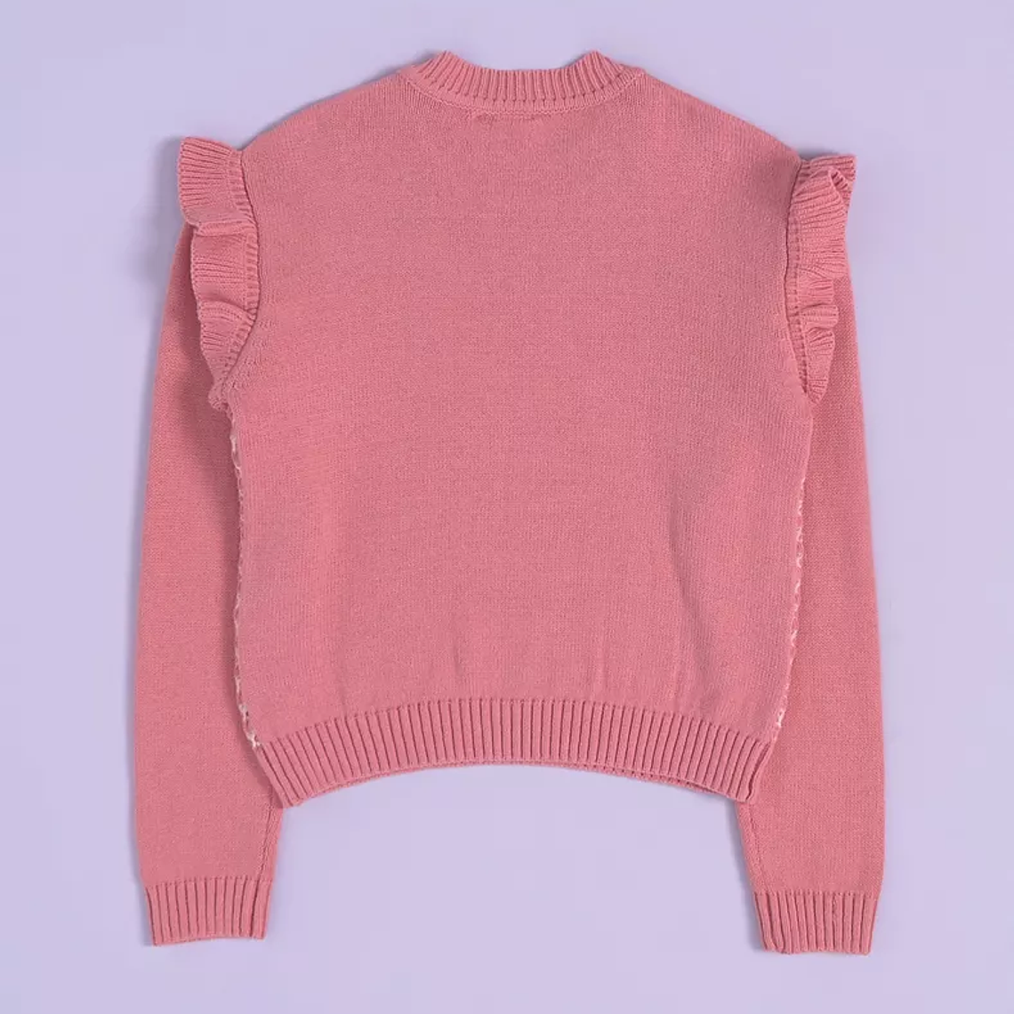 Sweater Rosa con Tejido Texturado 2