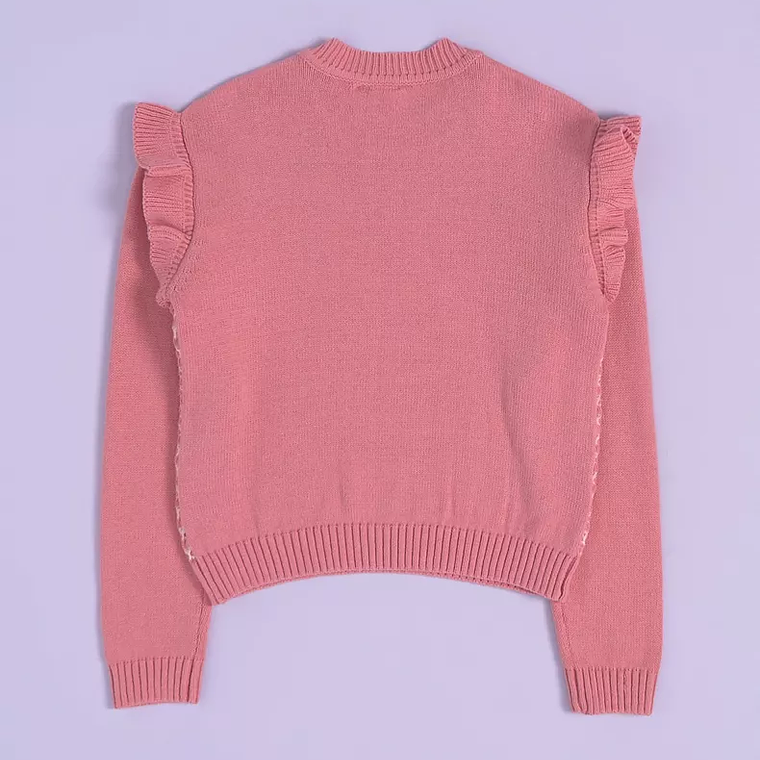 Sweater Rosa con Tejido Texturado 2