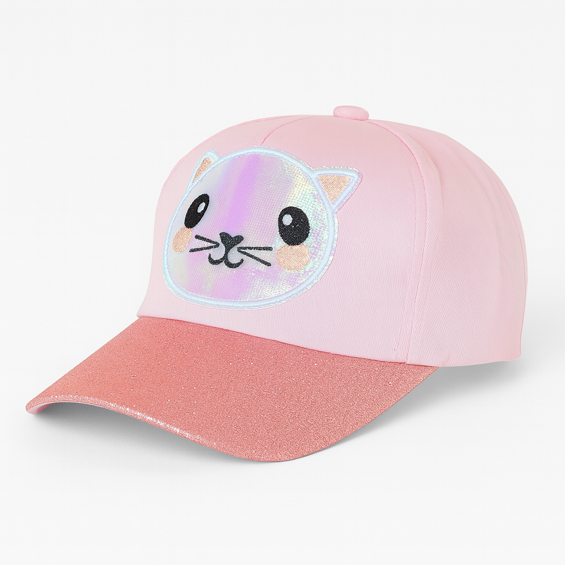 Jockey Rosado Gatito Holográfico – Ala Rosa Glitter 1