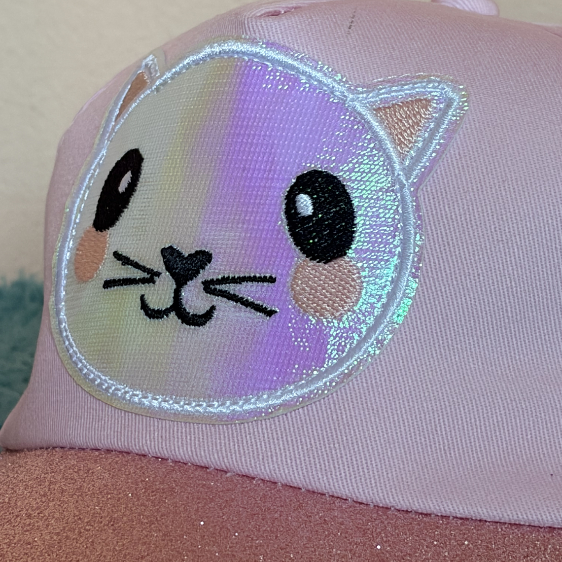 Jockey Rosado Gatito Holográfico – Ala Rosa Glitter 2