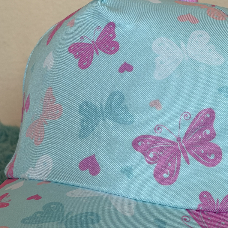Gorra Infantil Mariposas Celeste – Verano Soñado 2