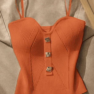 Tops Corset Tejido con Botones – Súper Stretch