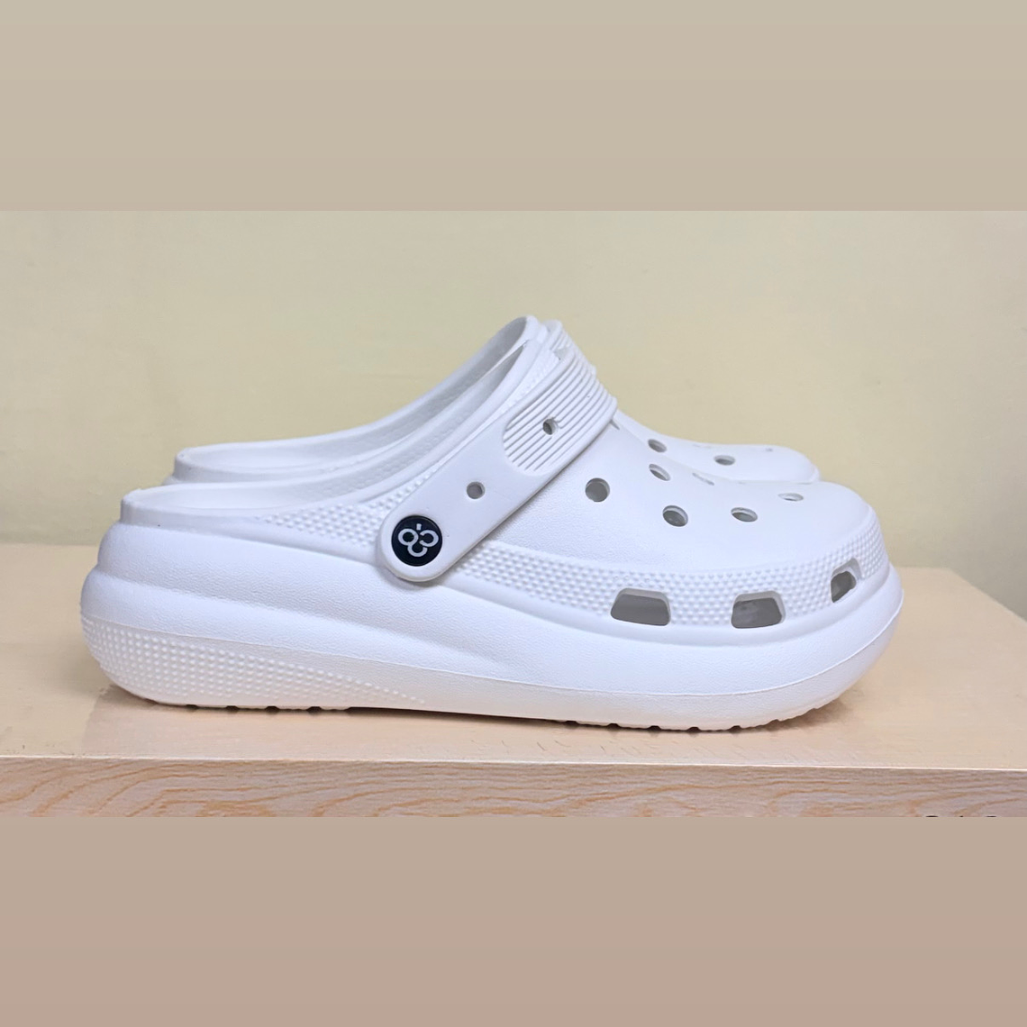 Zuecos Plataforma Blancos 1