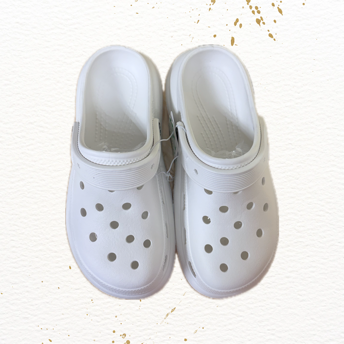 Zuecos Plataforma Blancos 3