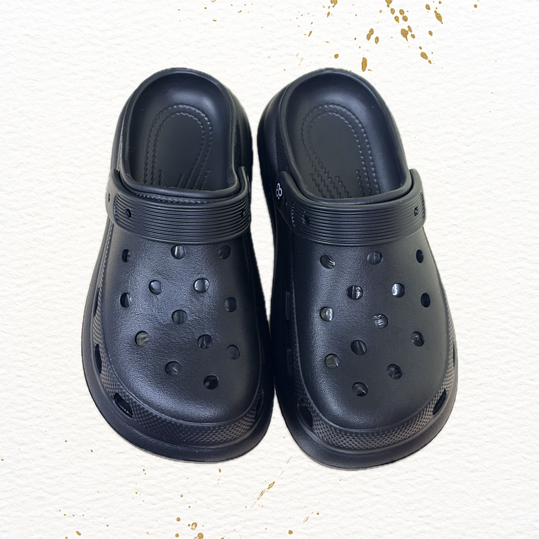 Zuecos Plataforma Negros 2