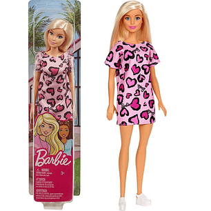Barbie Fashionista – Vestido Rosado Corazones