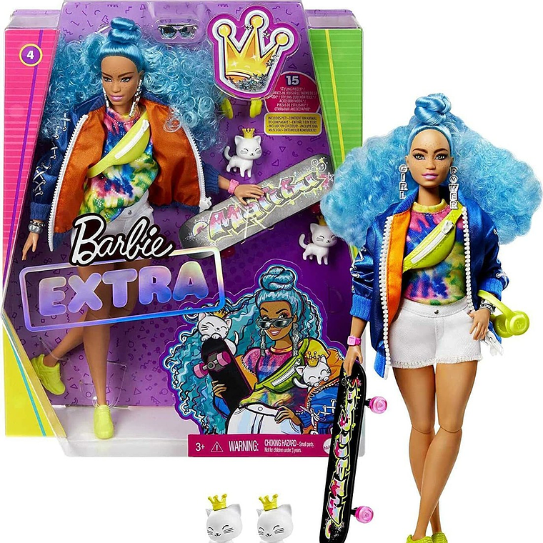 Barbie Extra N’4 – Look Azul Skate 1