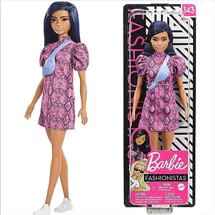 Barbie Fashionistas #143 – Vestido Serpiente Rosado