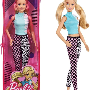 Barbie Fashionistas #158 – Conjunto Deportivo Rosado y Blanco 