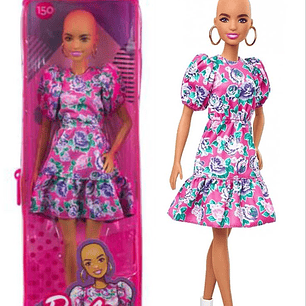 Barbie Fashionistas #150 – Edición Calva con Vestido Floral