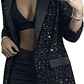 Blazer Negro con Lentejuelas Elegantes - Miniatura 2