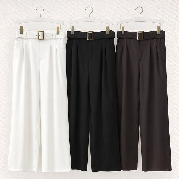 Pantalón Sastrero Wide Leg con Cinturón 1