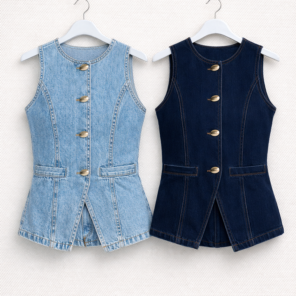 Chaleco Denim Sastrero 1
