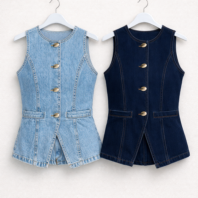 Chaleco Denim Sastrero 1
