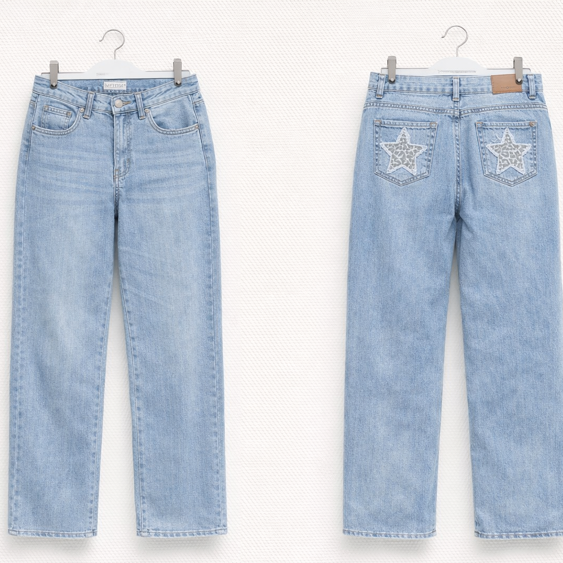 Jeans Rectos con Estrella print  1
