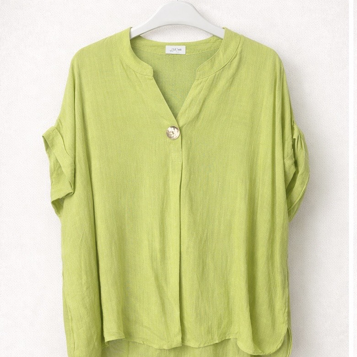 Blusa Verde Lima de Manga Corta 0versized 1