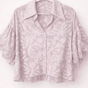 Blusa Rosa Pastel Texturizada