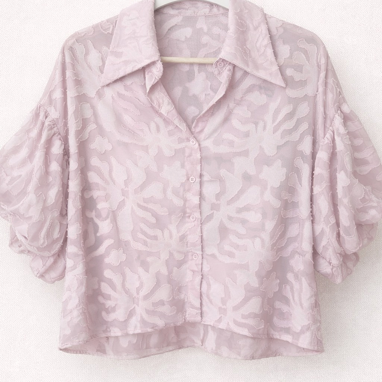 Blusa Rosa Pastel Texturizada 1