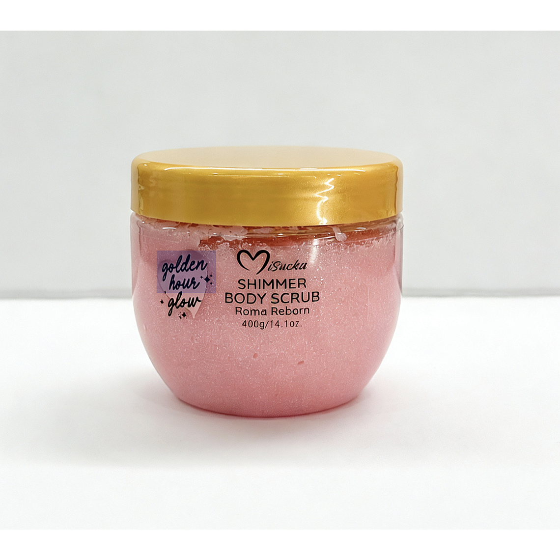 Shimmer Body Scrub Misucka Golden Hour Glow – Exfoliante Corporal Iluminador 1