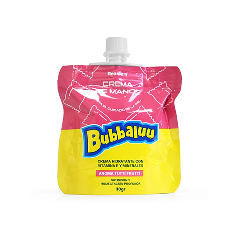 Crema de Manos Bubbaluu 30 g – Hidratación con Vitaminas y Aroma Dulce 3