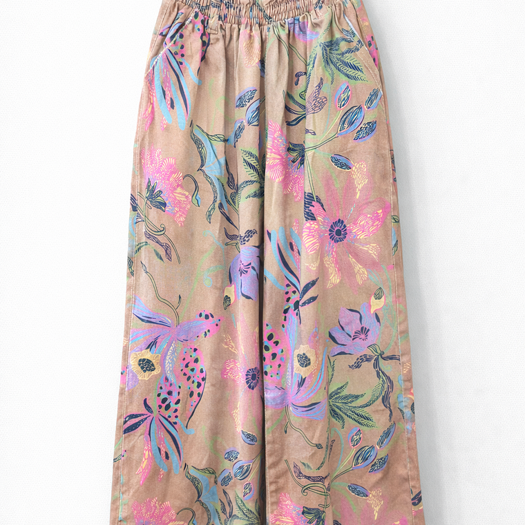 Pantalón Palazzo Floral Multicolor 1