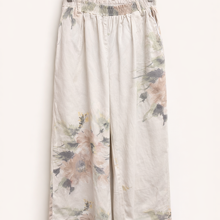 Pantalón Palazzo Floral Tonos Suaves 1