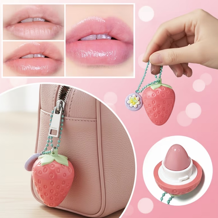 Bálsamo Labial Frutilla con Llavero 1