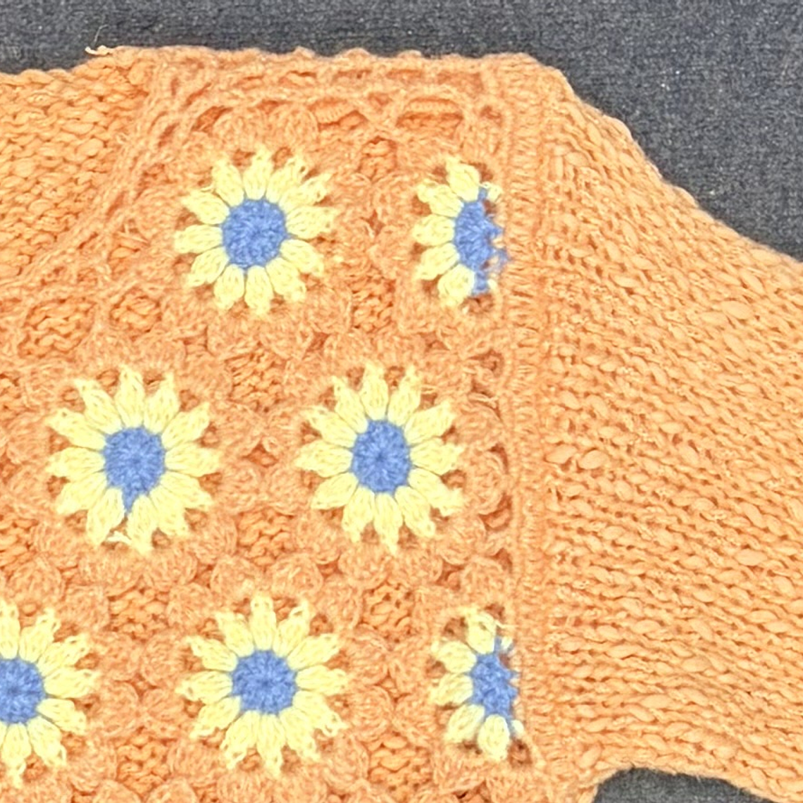 Suéter crochet flores geométricas 2