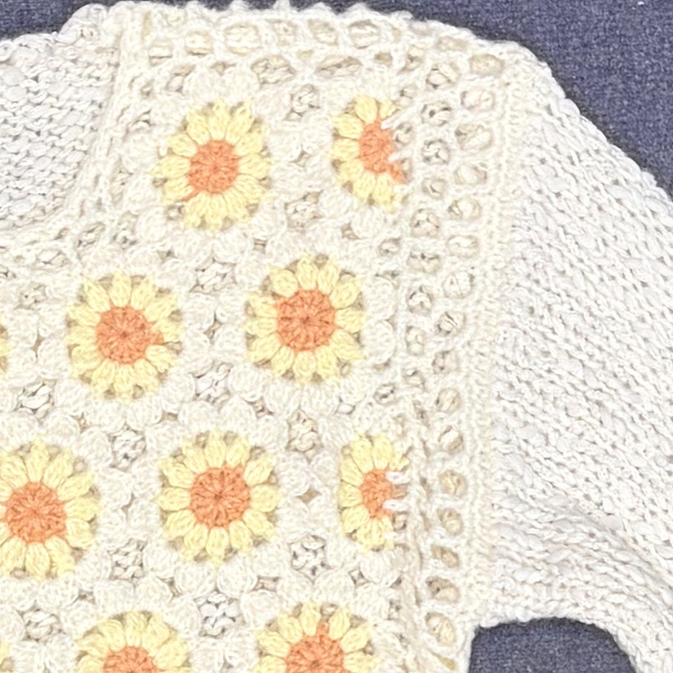 Suéter crochet flores geométricas 3