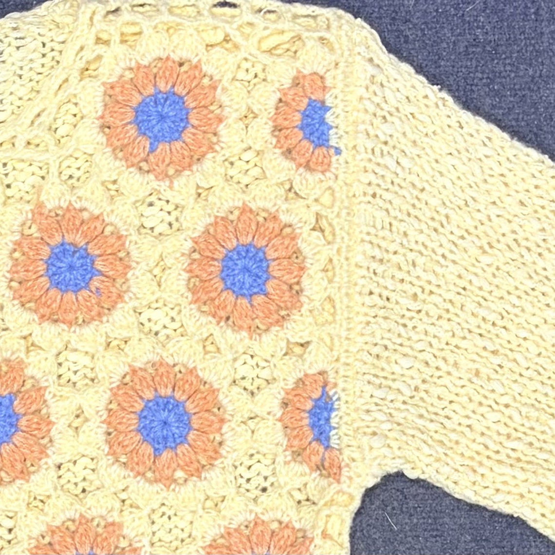 Suéter crochet flores geométricas 4