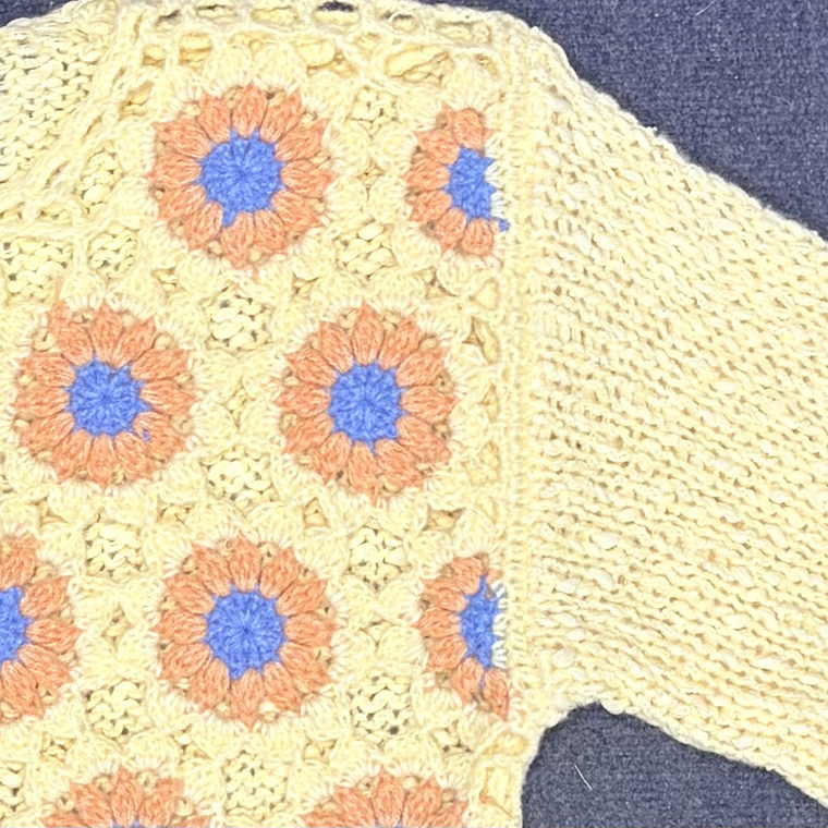 Suéter crochet flores geométricas 4