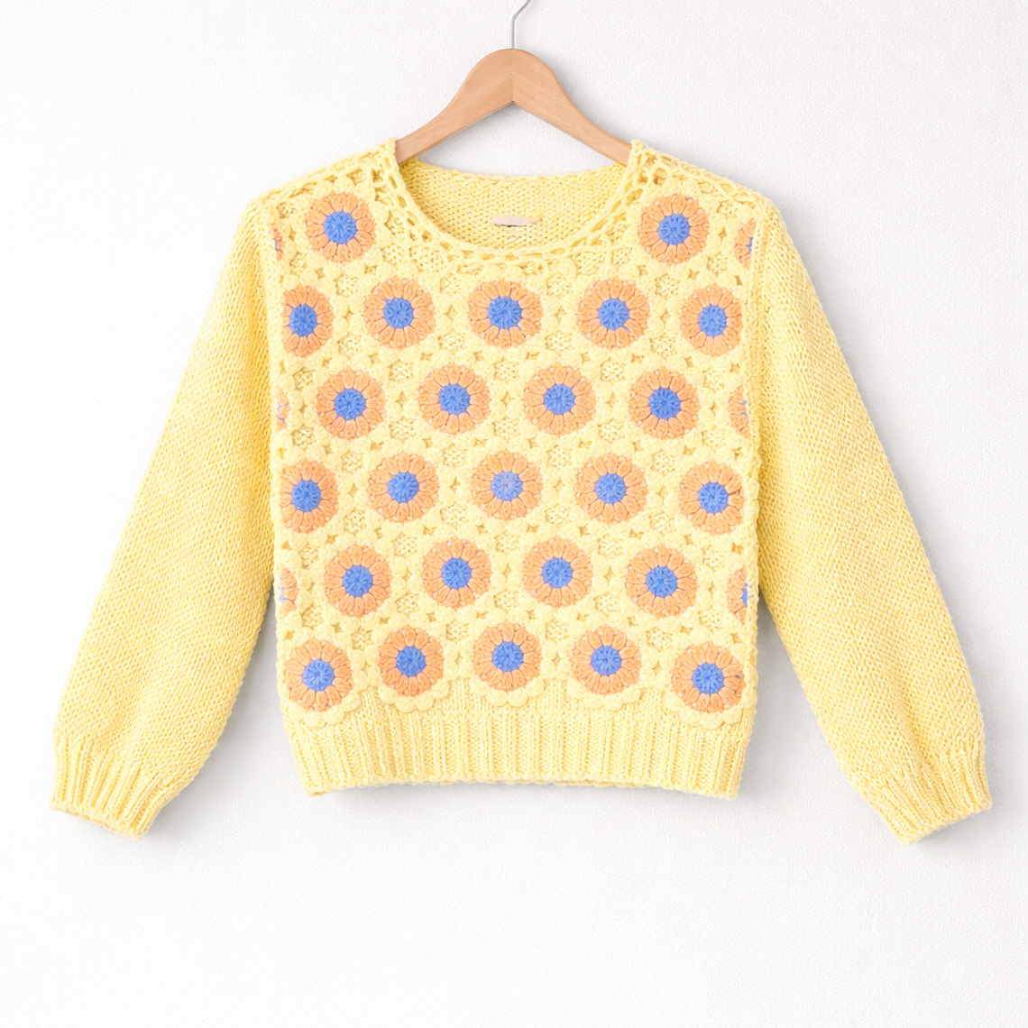Suéter crochet flores geométricas 5