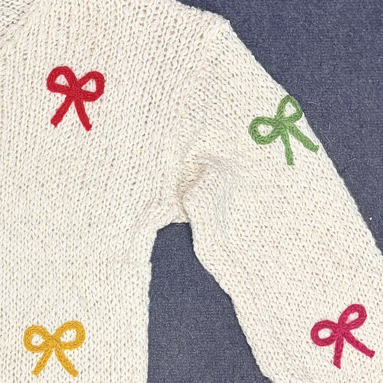 Suéter con lazos de lana  2