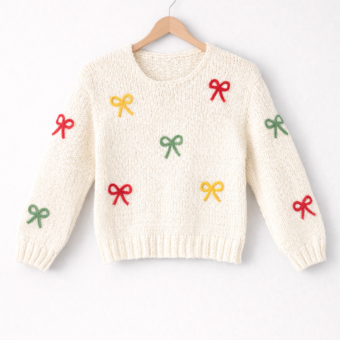 Suéter con lazos de lana  4
