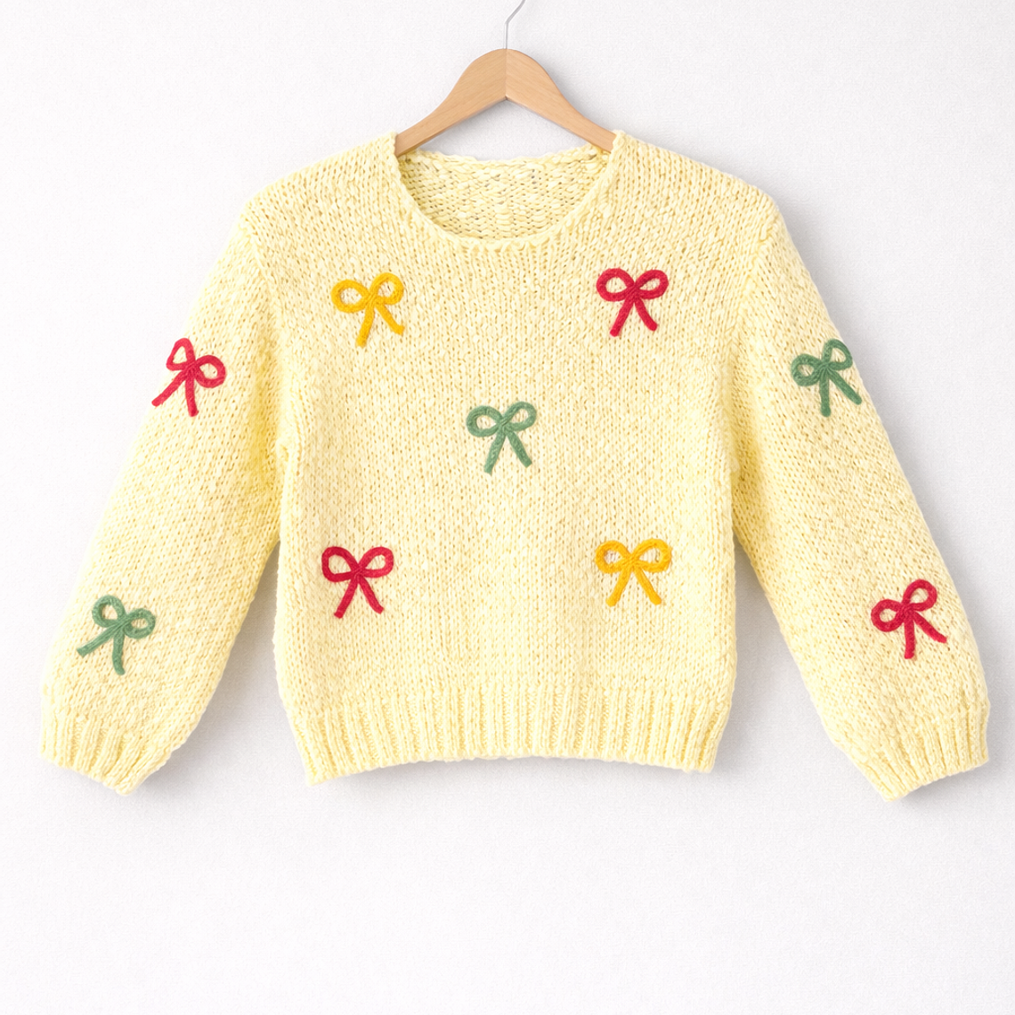 Suéter con lazos de lana  5