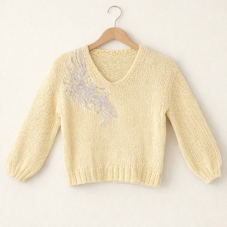 Suéter con aplicación brillante 5