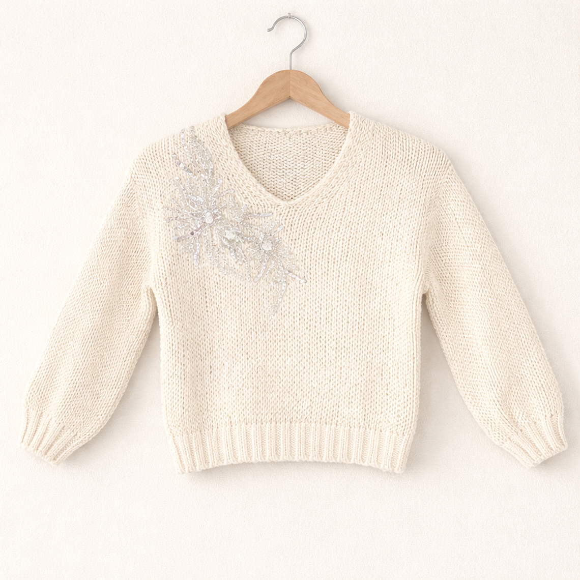 Suéter con aplicación brillante 6