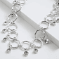 Collar plateado de argollas con cristales colgantes - Miniatura 1
