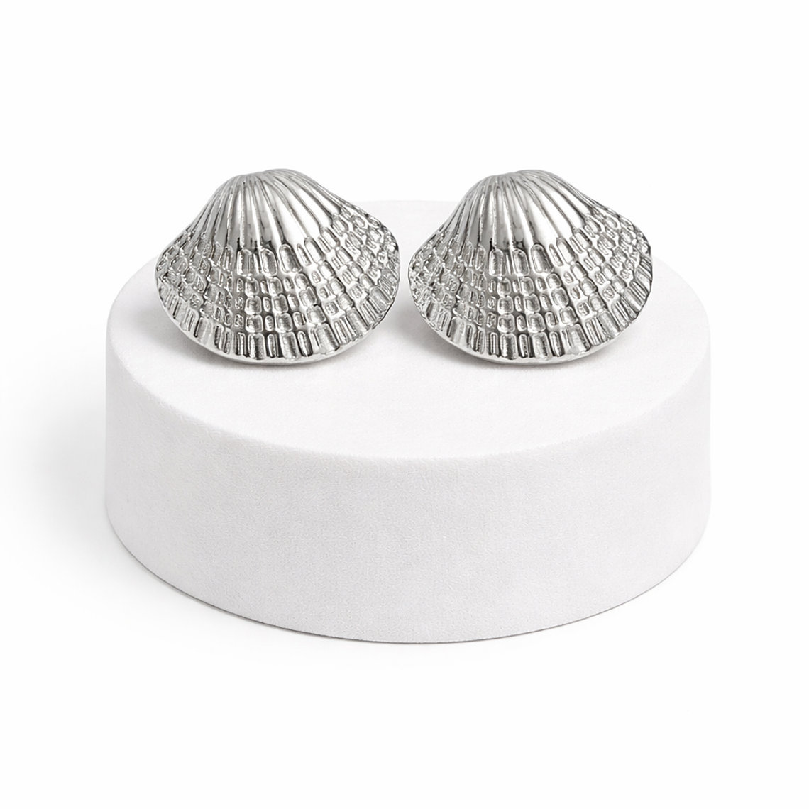 Aros Concha Marina en Acero Plateado  1