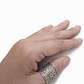 Anillo Ajustable Flor Mandala – Baño de Plata - Miniatura 2