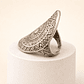 Anillo Ajustable Oval Étnico – Baño de Plata - Miniatura 2