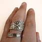 Anillo Ajustable Floral Vintage – Baño de Plata - Miniatura 3