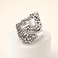 Anillo Ajustable Floral Vintage – Baño de Plata - Miniatura 1