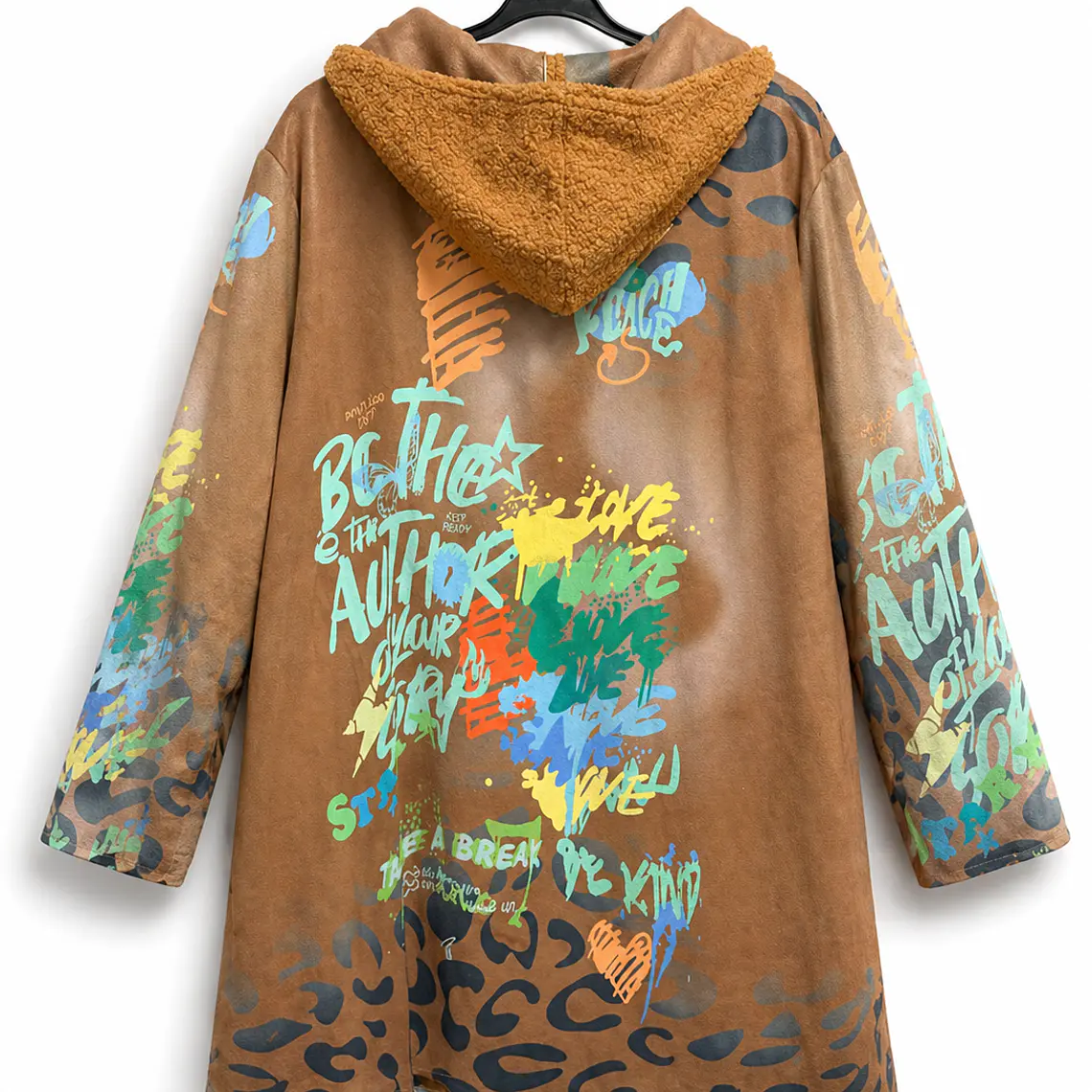 Chaqueta estampada estilo urbano (tono café) 2