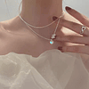 [UNIDAD] Collar Doble Opalo Heart 